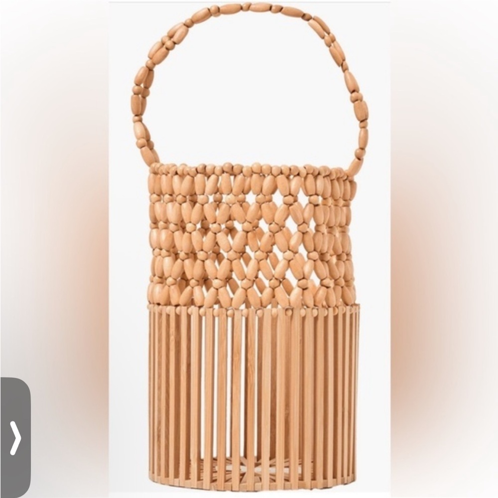 LSPACE Beach Chic Woven Raffia Casanova Round Tote Bag::NWT::BOHO::